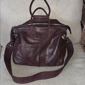 Hobo Large Sheila Metallic Leather Handbag